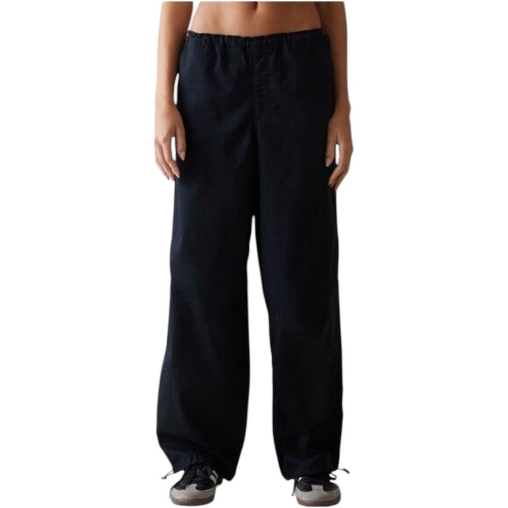 PacSun Parachute Pants Low Rise Baggy Loose Relaxed Cord Waistband Black Small